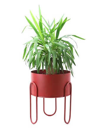 Kwietnik Metalowy BOMO 60cm Bordowy, JAKPOLDESIGN