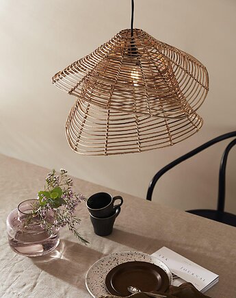 Ręcznie wykonana lampa wisząca Olga 51 cm  z rattanu, Elado