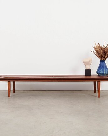 Lowboard mahoniowy, duński design, lata 70, produkcja: Dania, Przetwory design