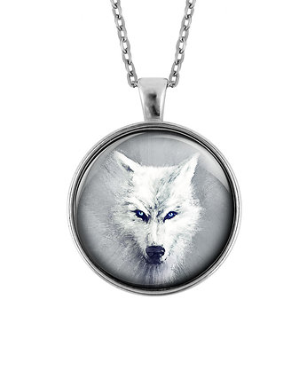 Medalion - Biały wilk - duży, yenoo