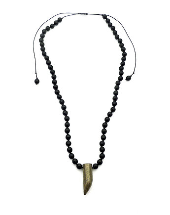 Surowy piryt i onyks Naszyjnik, galeria nuit