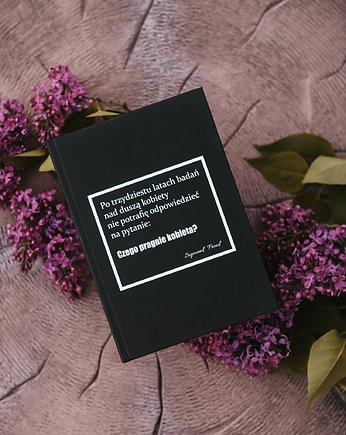 Notatnik z cytatem, Z. Freud "Czego pragnie...", Golden Lips