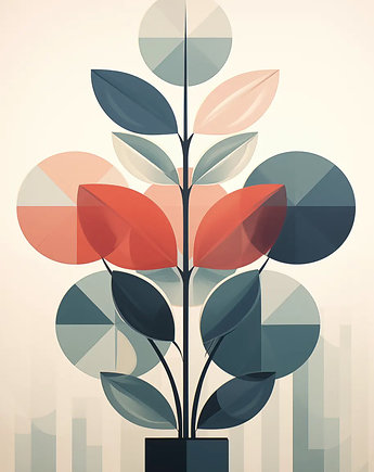 Oryginalny plakat pt. Geometria roślin II, Manon