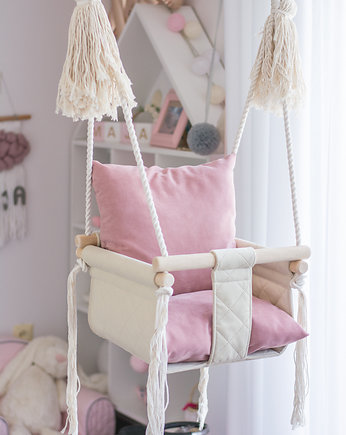 Huśtawka dla dzieci z oparciem Baby Grey  , OhSwing