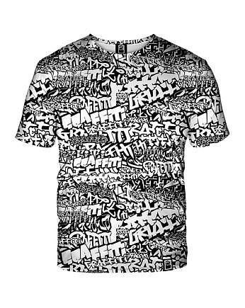 Damski T-shirt DR.CROW Black and White Graffiti, DrCrow