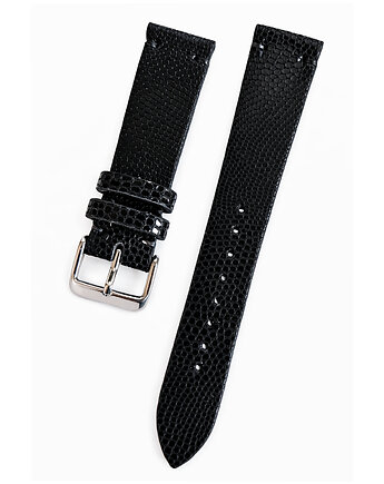 Pasek do zegarka  rozm: 20mm czarny wąż błyszczący, Lamato