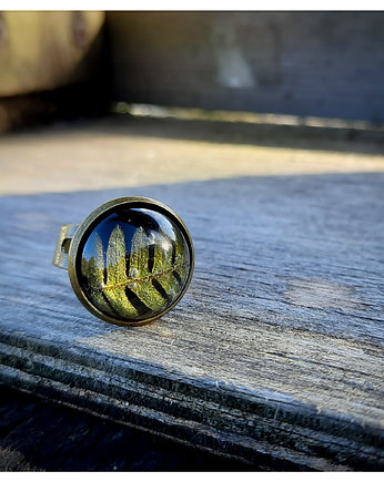 Mały pierścionek z paprocią, Figa handmade accessories