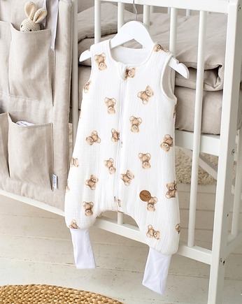 Śpiworek Całoroczny Muślinowy Skarpetki 1.5 TOG 3-36 MIEŚ BALOO od BabyU, Sleepdo