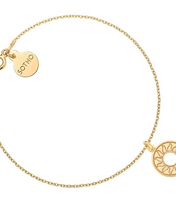 Złota bransoletka ze słońcem, SOTHO