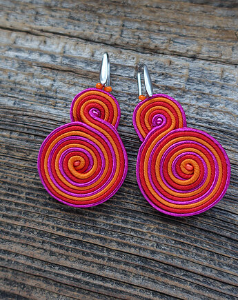 Lollipop kolczyki sutasz, Mró Soutache