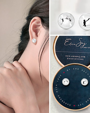 Mały Książę Little Planet - srebrne kolczyki, Ewa Saj Silver