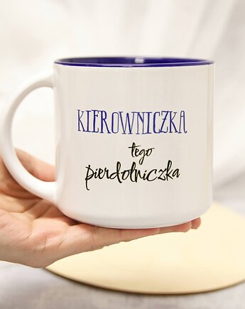 Kubek Kierowniczka Pierdolniczka Granatowy, tulimy
