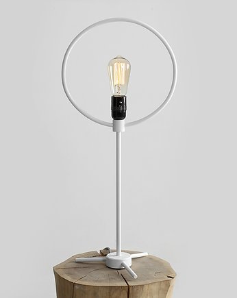 Lampa stołowa metalowa koło Bullet Table - biała, CustomForm