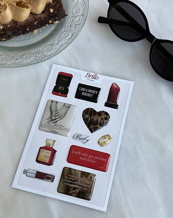 Naklejki 3D luksusowy zestaw prezent na etui oraz laptop, brillo