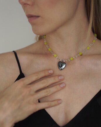 Naszyjnik z cytrynami i hematytem - FUA, ZY.JEWELLERY