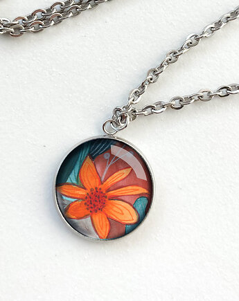Orange Lilly naszyjnik na romantyczną randkę, muamua design