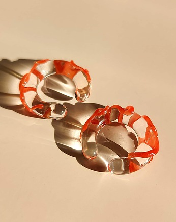 Szklana nausznica "Coral" z nieregularnym motywem, Joanna Muzyka Studio