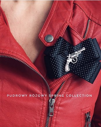 Brosza z Pistoletem NEW DESIGN, Pudrowy Różowy