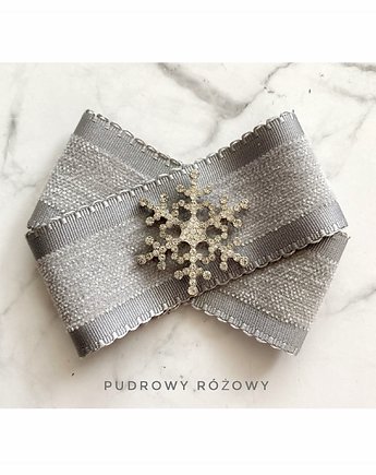 Świąteczna Brosza ze śnieżynką Mikołajki Święta, Pudrowy Różowy