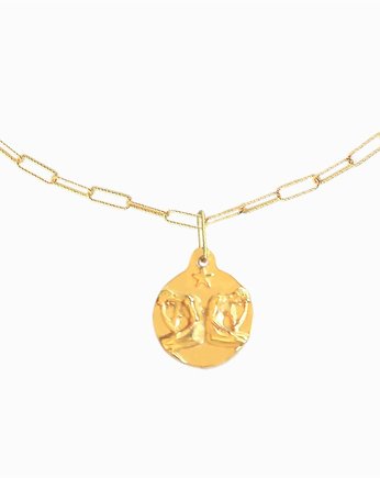 Bliźnięta- Znak Zodiaku -Naszyjnik z Medalionem, Ker Jewellery