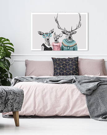 OBRAZ NA PŁÓTNIE - Rodzina po swojemu 120x80cm, NOWdeco