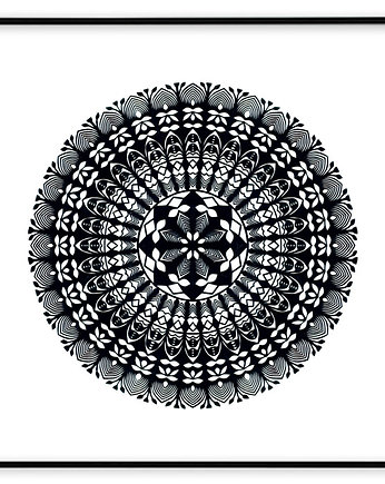  MANDALA Art Papercut (handmade artwork)_b&w_2, na ludowo