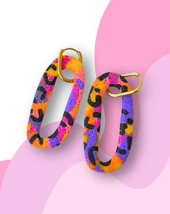 Loopy kolczyki szalona PANTERKA, sploteka