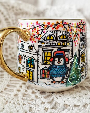 Zimowy kubek PINGWINY, ka.linea