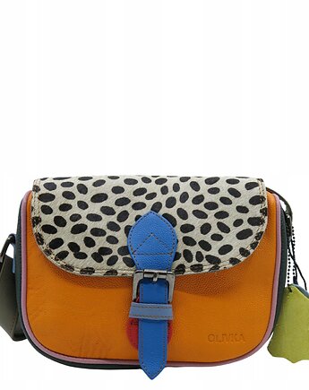 Listonoszka torebka damska skóra naturalna kolorowa oryginalna OLIVKA, Olivka Warsaw
