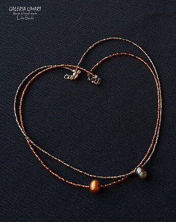 Boho minimalistycznie. Dwa naszyjnik z cudną prawdziwą perłą 3w1 PREZENT lux, Galeria Limart