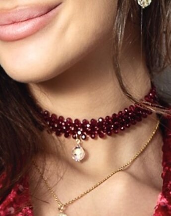 Choker 5-rzędowy Fashion Gloss, AFRODITTE COLLECTION