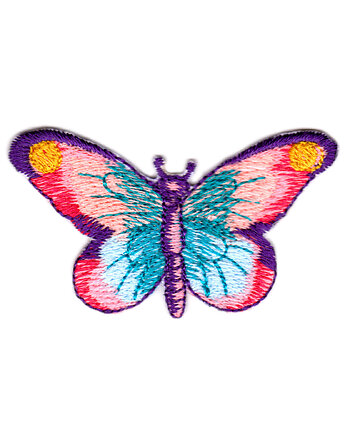 Naszywka naprasowanka MOTYLEK termo haft dla dzieci 6,5x3,7cm, Wyszywane
