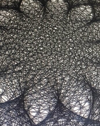 Obraz Rozeta string art czarno-biała, P.A.rt