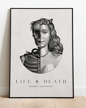 Plakat Vintage Retro LIFE & DEATH, Storelia