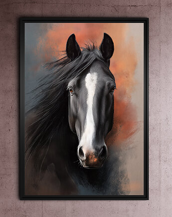 Portret konia 3  - grafika na plakacie, JBJart Justyna Jaszke