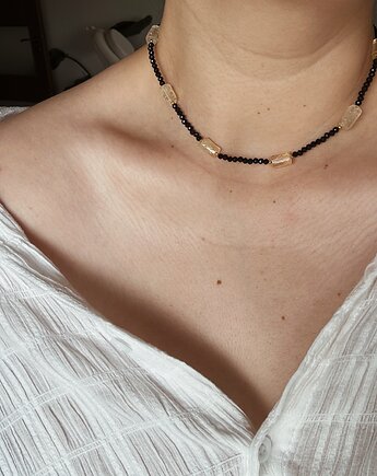 Naszyjnik Cytryn i Onyks, Chmolowska Jewellery