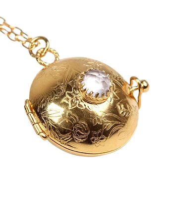 Złoty Sekretnik z kwarcem różowym, Blooming Stones