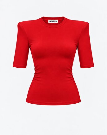 T-shirt CLOSE Crew Neck Red , Patchouli