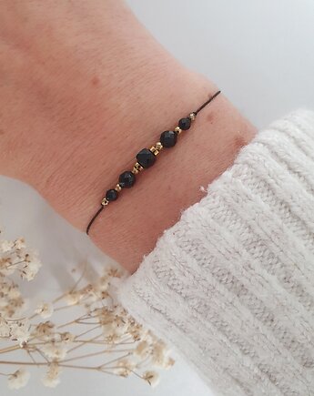 Bransoletka z czarnym turmalinem, LEI handmade 