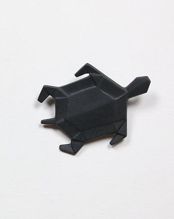 Broszka Porcelanowa Origami Żółw Czarna, StehlikDesign
