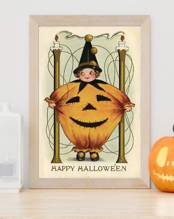 PLAKAT dekoracja Halloween vintage, black dot studio