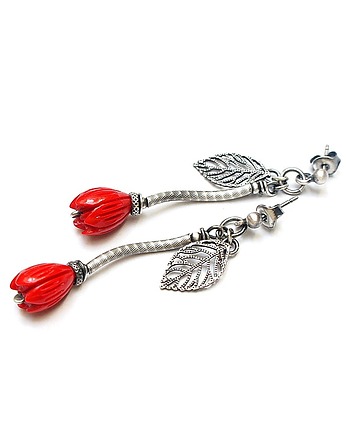 Kolczyki Red flower vol. 3, Katia i krokodyl