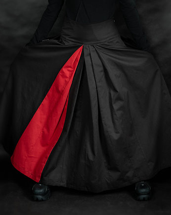 Spódnica HAKAMA czarn czerwona, PIKIEL