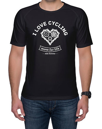 Koszulka sportowa. I love cycling, studioixi