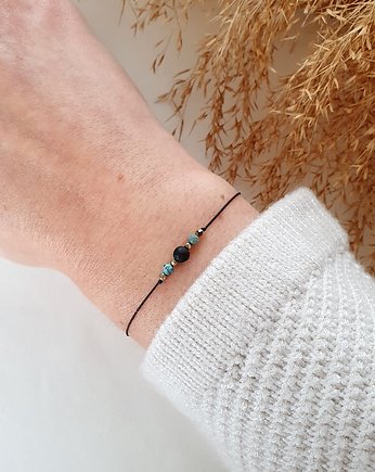 bransoletka z onyksem i turkusem, LEI handmade 