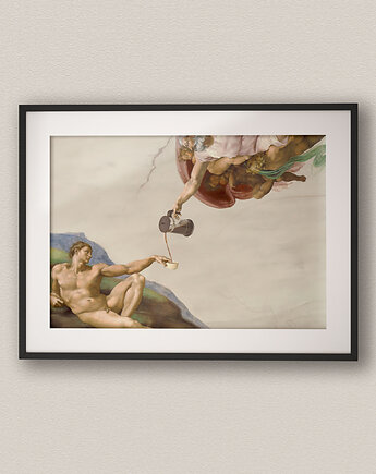Plakat poziomy Stworzenie kawy - Kolaż Fine Art, DAPIDOKA