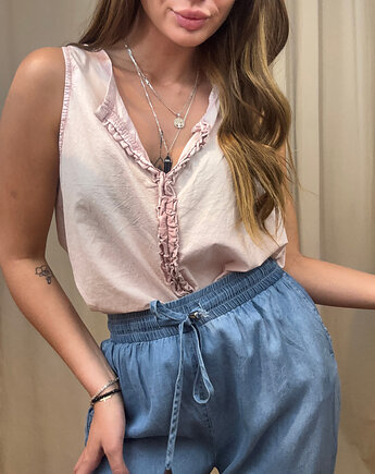 Top z ozdabianym dekoltem Rosa, SOLO moda