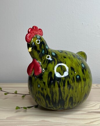 Kurka ceramiczna - zielona #1, PIEGO Ceramika