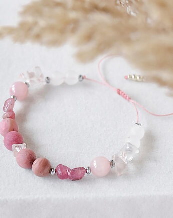 Bransoletka z kamieni naturalnych - Rose Dust, Ilovehandmade
