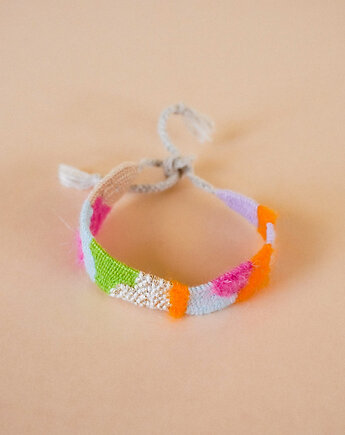 Bransoletka tkana na krośnie - Słońcem Tkane, Słońcem Tkane